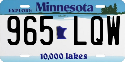 MN license plate 965LQW