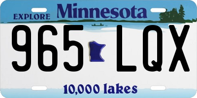 MN license plate 965LQX