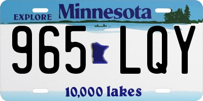 MN license plate 965LQY
