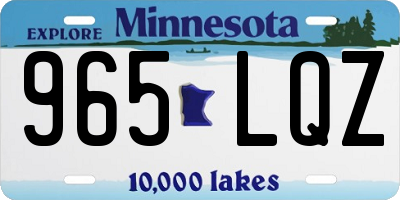 MN license plate 965LQZ