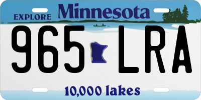 MN license plate 965LRA