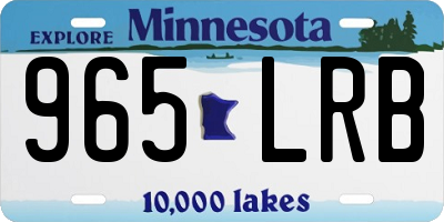 MN license plate 965LRB