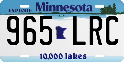 MN license plate 965LRC