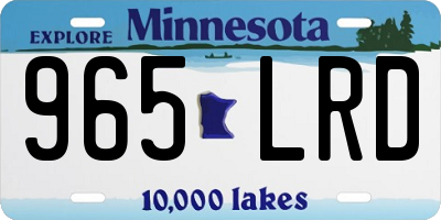 MN license plate 965LRD