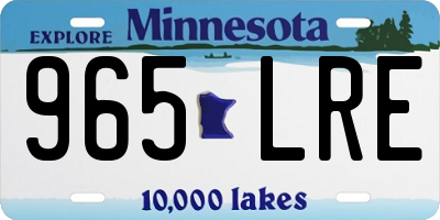 MN license plate 965LRE