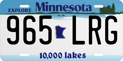 MN license plate 965LRG