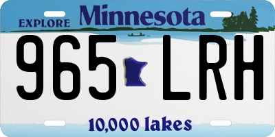 MN license plate 965LRH