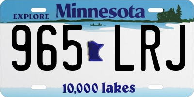 MN license plate 965LRJ