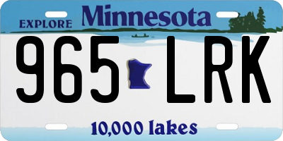 MN license plate 965LRK