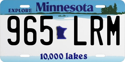 MN license plate 965LRM