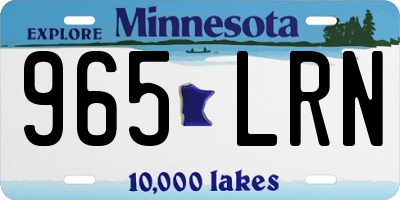 MN license plate 965LRN