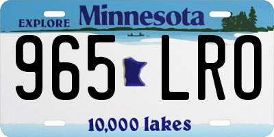 MN license plate 965LRO