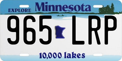 MN license plate 965LRP