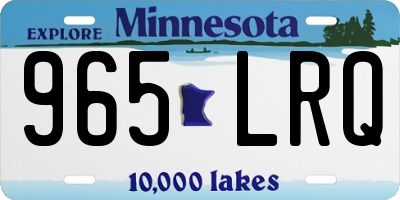 MN license plate 965LRQ