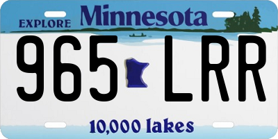 MN license plate 965LRR