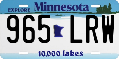 MN license plate 965LRW