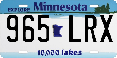 MN license plate 965LRX