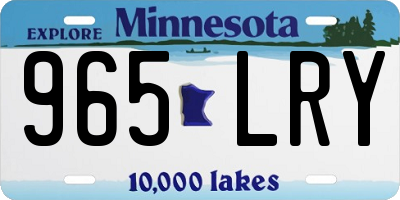 MN license plate 965LRY