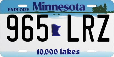 MN license plate 965LRZ