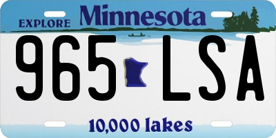 MN license plate 965LSA