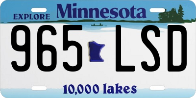 MN license plate 965LSD