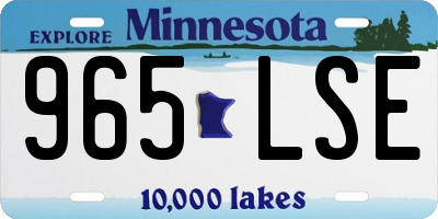 MN license plate 965LSE