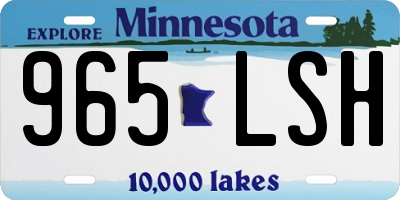 MN license plate 965LSH
