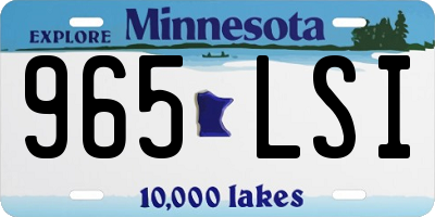 MN license plate 965LSI
