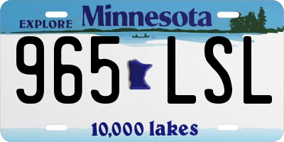 MN license plate 965LSL