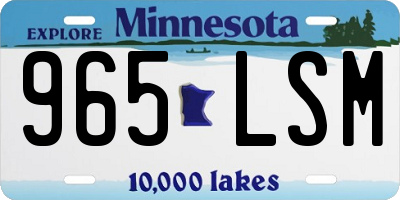 MN license plate 965LSM