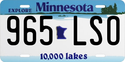 MN license plate 965LSO