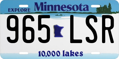 MN license plate 965LSR