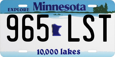 MN license plate 965LST