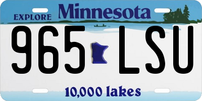 MN license plate 965LSU