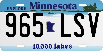 MN license plate 965LSV