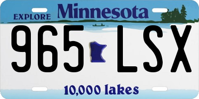 MN license plate 965LSX