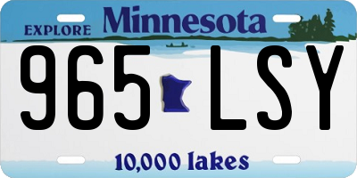 MN license plate 965LSY