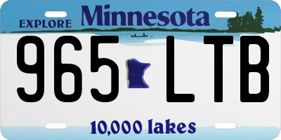 MN license plate 965LTB