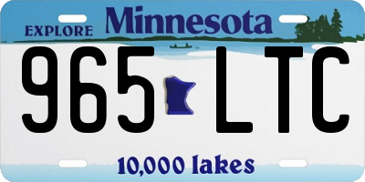 MN license plate 965LTC