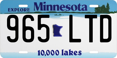 MN license plate 965LTD