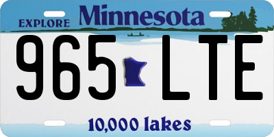 MN license plate 965LTE