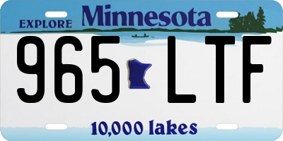 MN license plate 965LTF