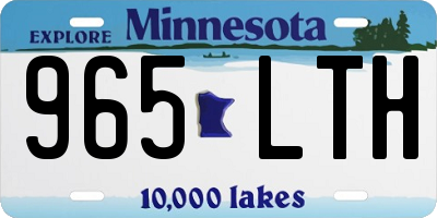 MN license plate 965LTH