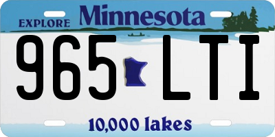 MN license plate 965LTI