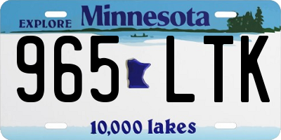 MN license plate 965LTK