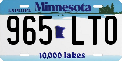 MN license plate 965LTO