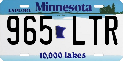 MN license plate 965LTR
