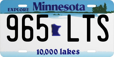 MN license plate 965LTS