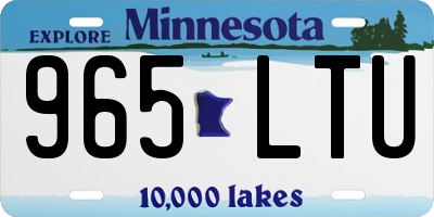 MN license plate 965LTU