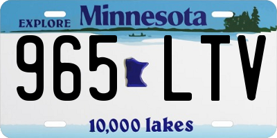 MN license plate 965LTV